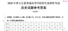 【高考真题】2025年黑吉辽蒙普通高等学校招生选择性考试 历史试