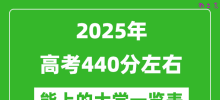 2025全国各地高考440分左右能上的大学一览表(含理科+文科)