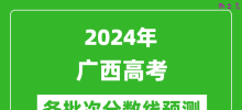 2024广西高考各批次分数线预测（附历年录取分数线）