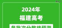 2024福建高考各批次分数线预测（附历年录取分数线）