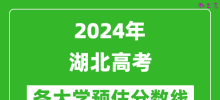2024湖北高考省内外各大学预估分数线汇总（含预估位次和分数线）