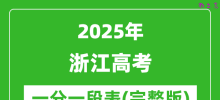 2025浙江高考一分一段表_高考位次排名查询（完整版）