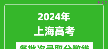 2024上海高考各批次录取分数线一览表（含一本,二本,专科）
