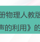 八年级物理人教《第3节 声的利用》教学思路