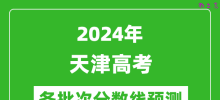 2024天津高考各批次分数线预测（附历年录取分数线）