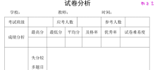 中学考试质量分析报告万能模板