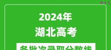 2024湖北高考各批次录取分数线一览表（含一本,二本,专科）