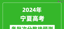 2024宁夏高考各批次分数线预测（附历年录取分数线）