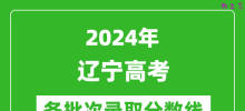 2024辽宁高考各批次录取分数线一览表（含一本,二本,专科）