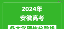 2024安徽高考省内外各大学预估分数线汇总（含预估位次和分数线）