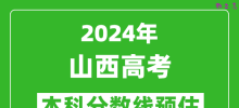 预估山西2024年高考本科分数线大概多少分？